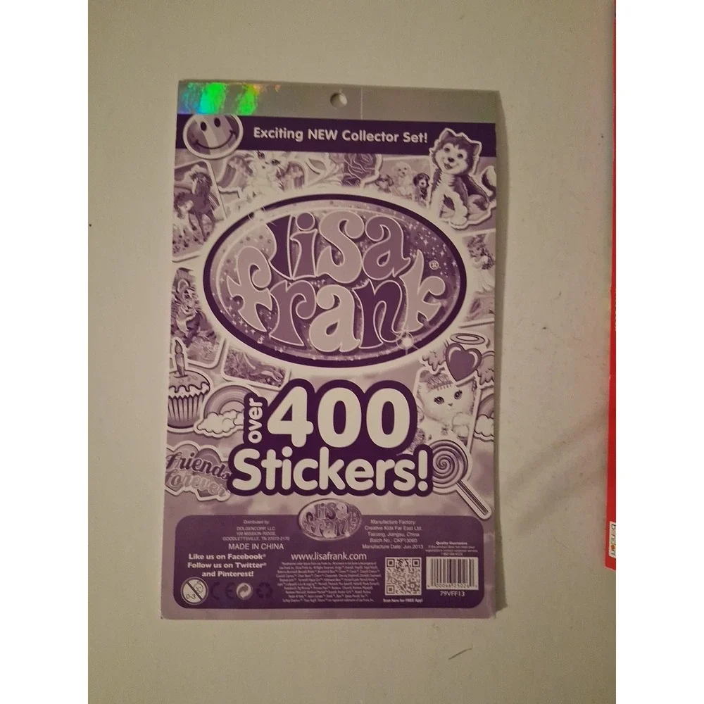 2 Lisa Frank: 1 Coloring & Activity Book 2014 & 1 Pack 400+ Stickers 2013 New
